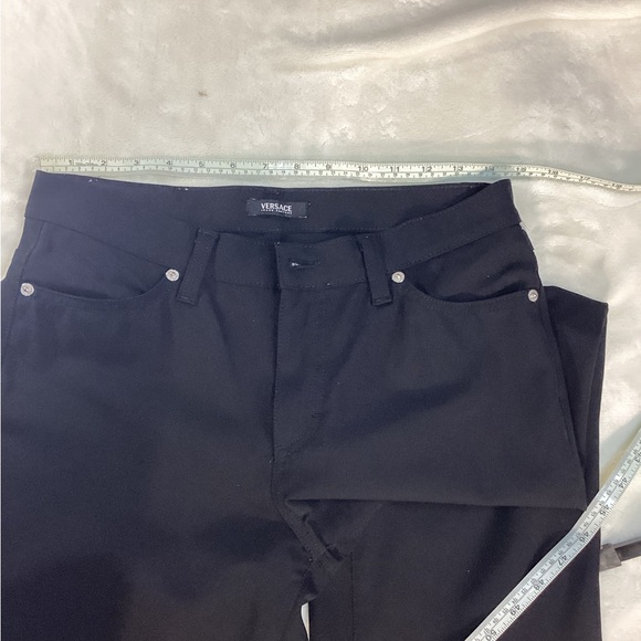 Versace Women's Classic Black Wide Leg Jeans - Picture 2 of 7